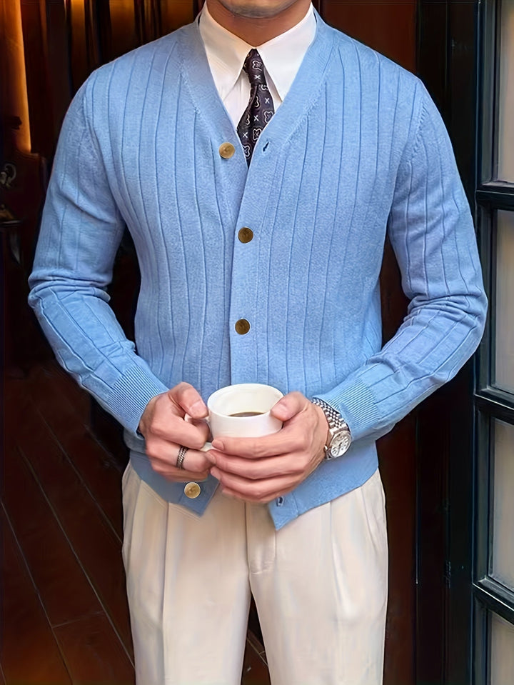 Franklin | Ribbed Button-Up Cardigan