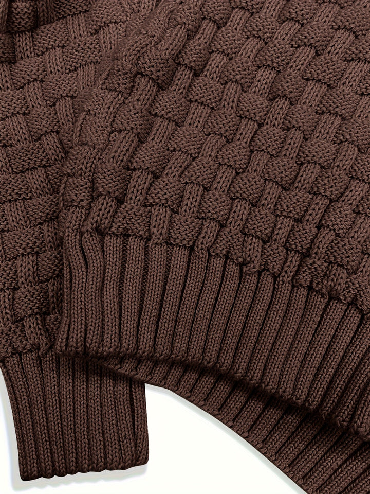 Garrett | Textured Shawl-Collar Sweater