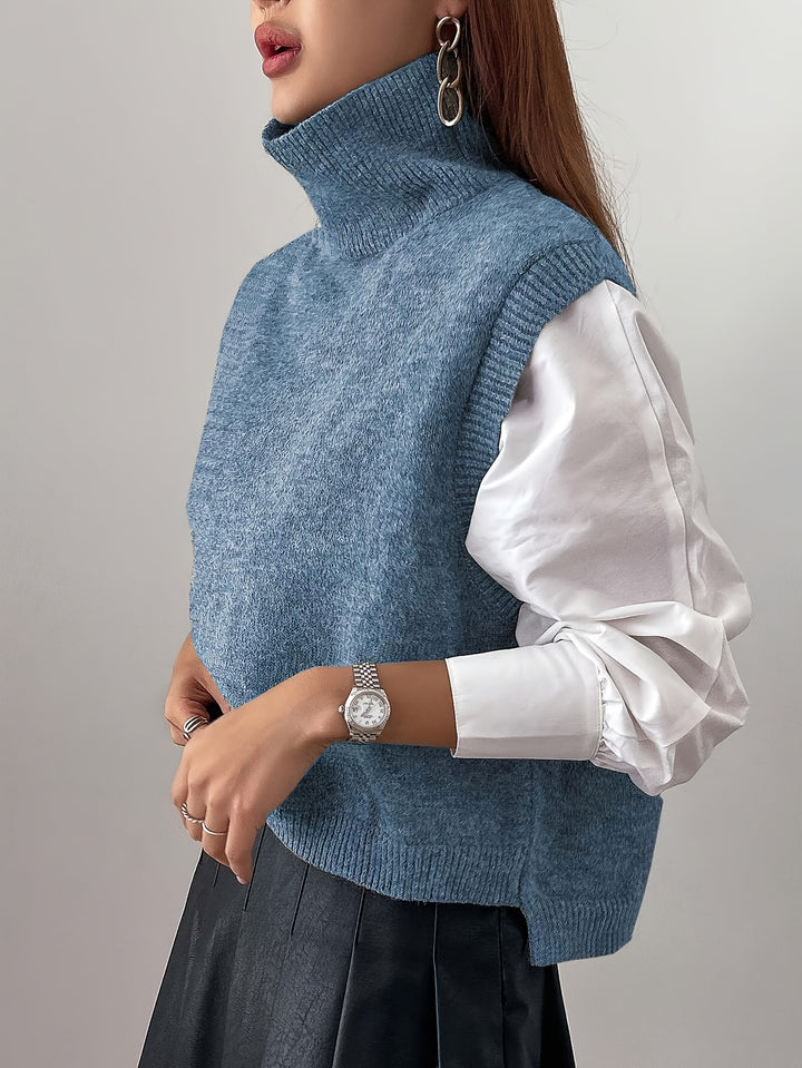 Susanna | High-Neck Knit Sweater Vest