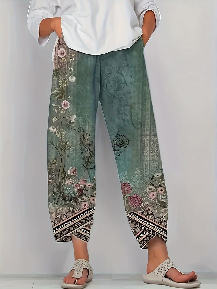 Gwyneth | Stylish Retro Floral Pants