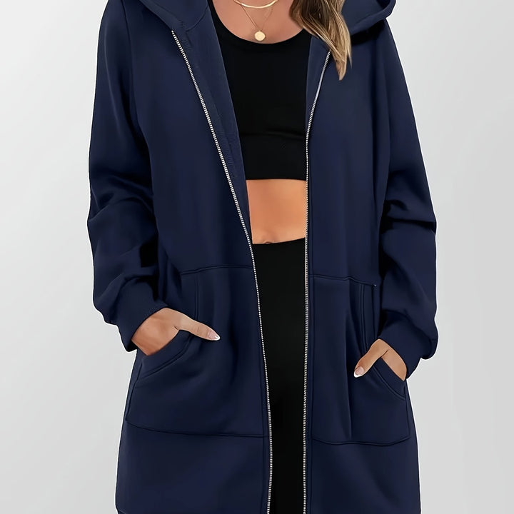 Sabina | Longline Zip-Up Hoodie