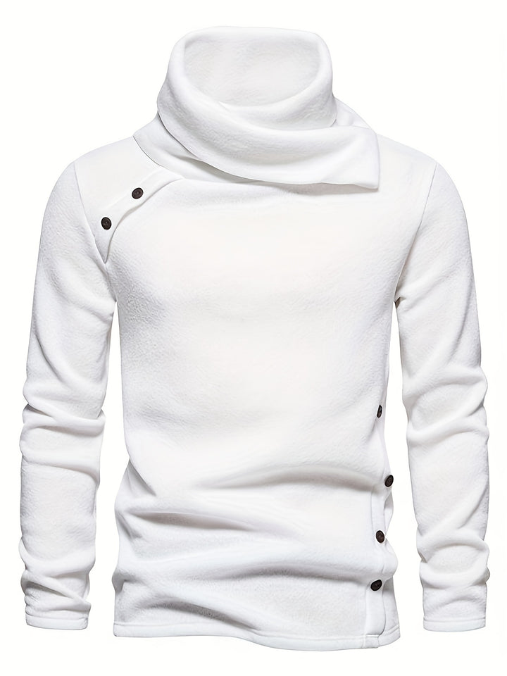 Marcus | Slouchy Cowl-Neck Button-Detail Sweater