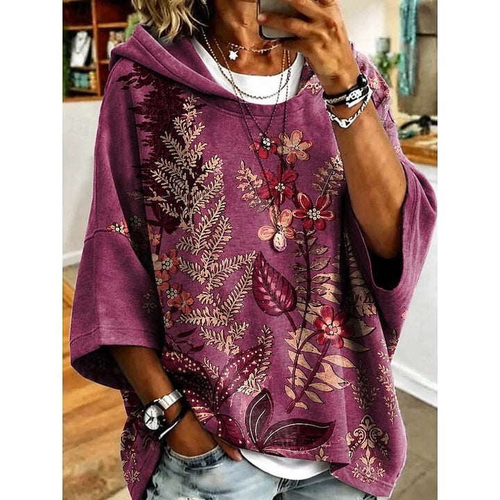 Willow | Floral Hooded Pullover Hoodie