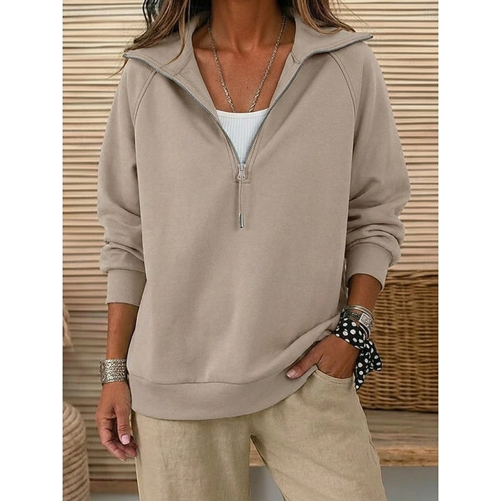 Isadora | Quarter-Zip Collared Sweatshirt