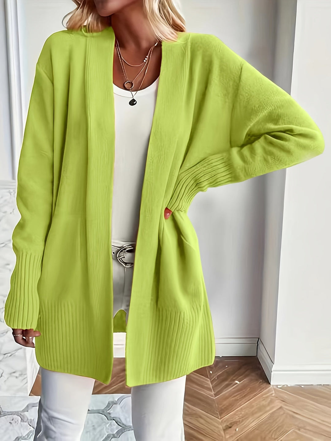 Miriam | Open-Front Draped Cardigan