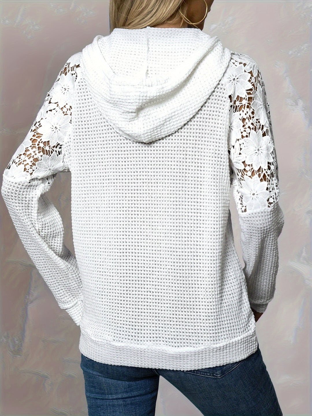 Juniper | Floral Lace Hooded Top