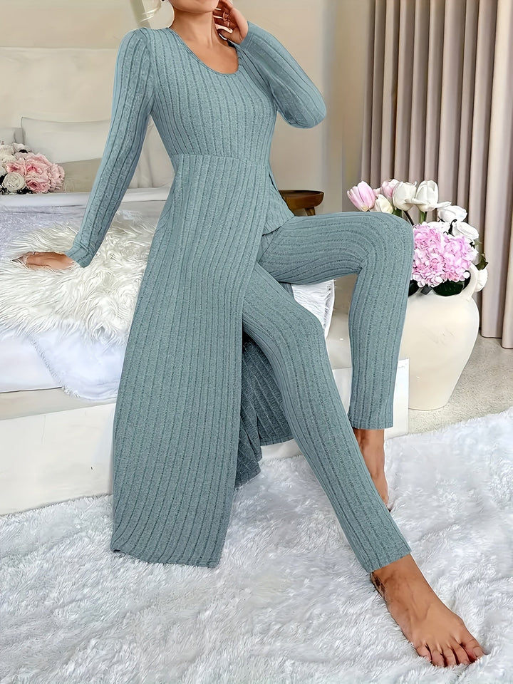 Estelle | Ribbed Lounge Two-Piece Set