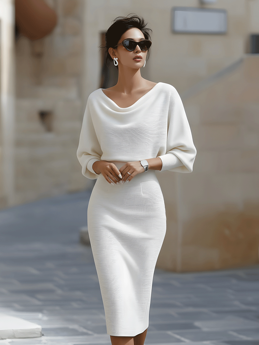 Zadie | Elegant Round Neck Midi Dress