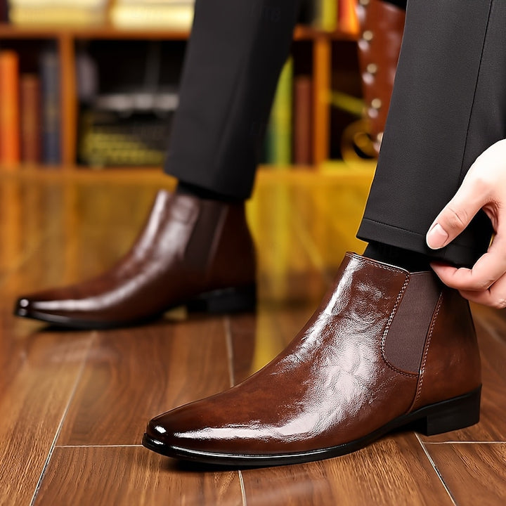 Gareth | Polished Ankle Chelsea Boots