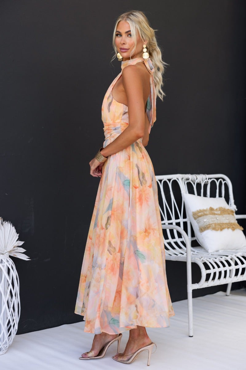 Lucia | Elegant Close Neck Sleeveless Dress
