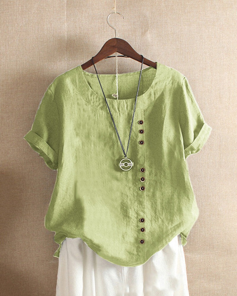 Amaya | Effortless Button Detail Summer Blouse