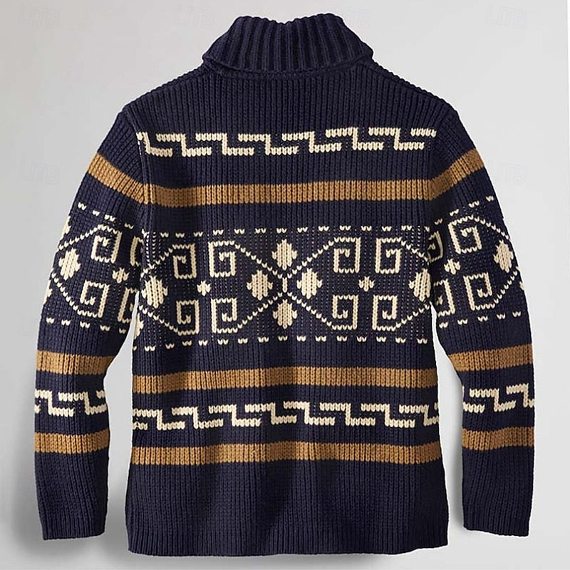 Foster | Heritage Patterned Zip Cardigan