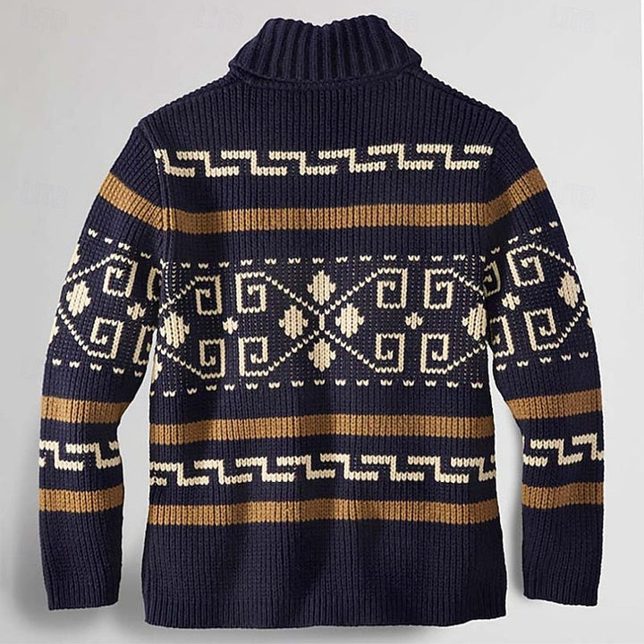 Foster | Heritage Patterned Zip Cardigan