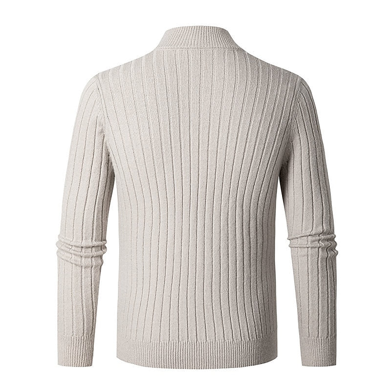 Reuben | Quarter-Zip Ribbed Sweater