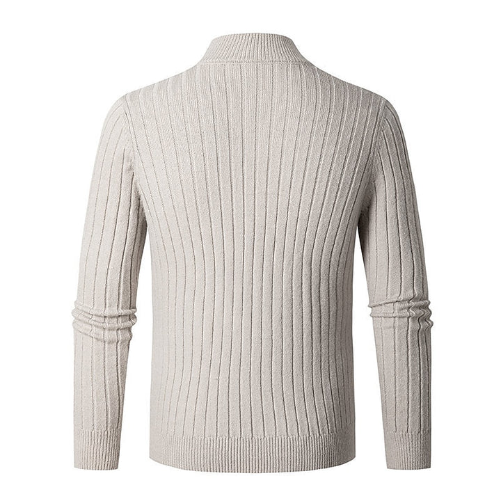 Reuben | Quarter-Zip Ribbed Sweater