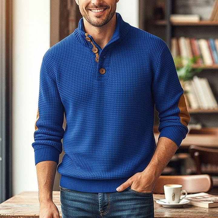 Wade | Button-Neck Textured Sweater