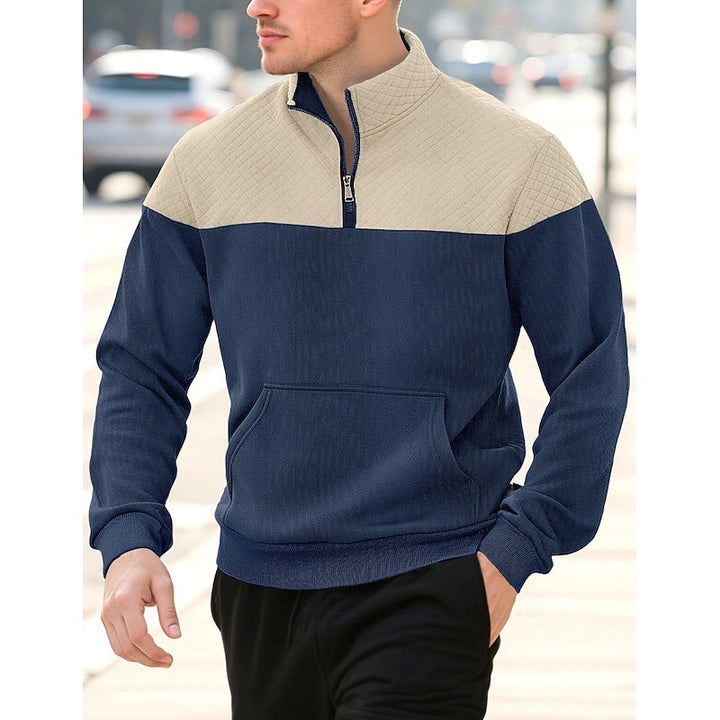 Gordon | Colour-Block Quarter-Zip Pullover