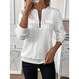 Felicity | Textured Quarter-Zip Pullover
