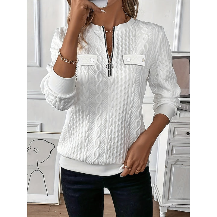Felicity | Textured Quarter-Zip Pullover