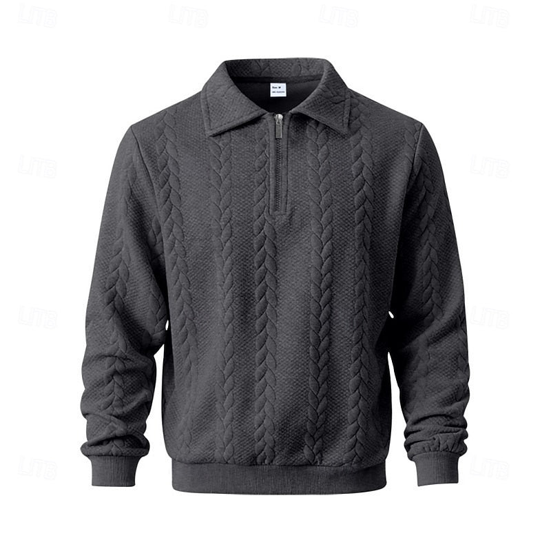 Hayes | Textured Quarter-Zip Pullover