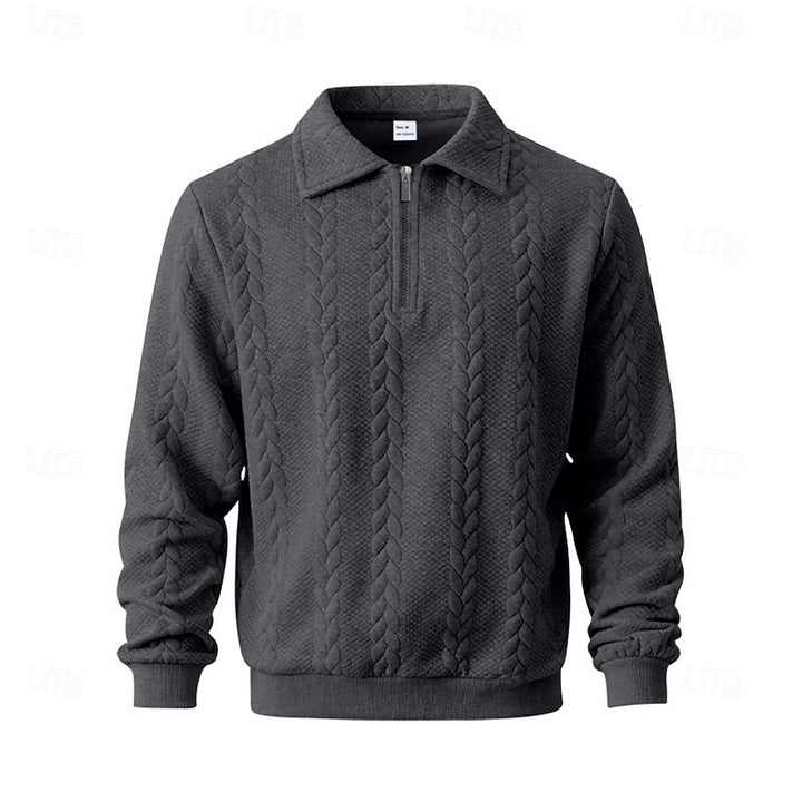 Hayes | Textured Quarter-Zip Pullover