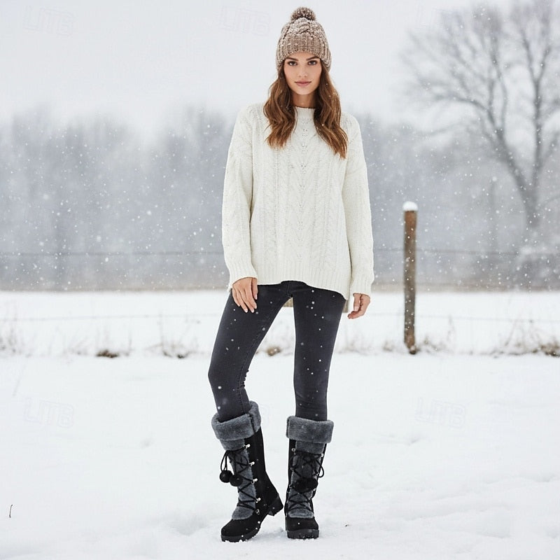 Verity | Cozy Lace-Up Winter Boots