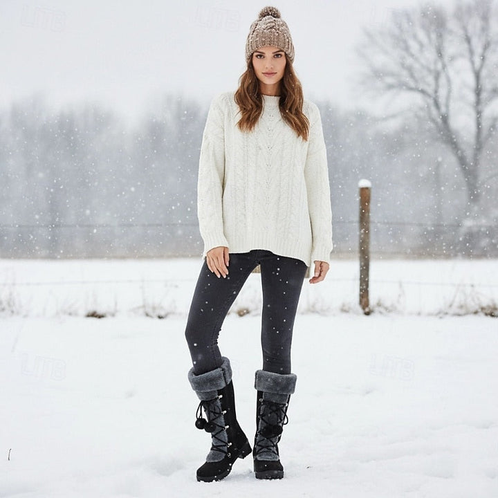 Verity | Cozy Lace-Up Winter Boots