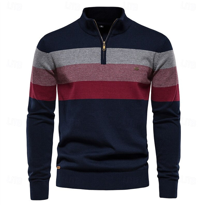 Chester | Quarter-Zip Colour-Block Sweater