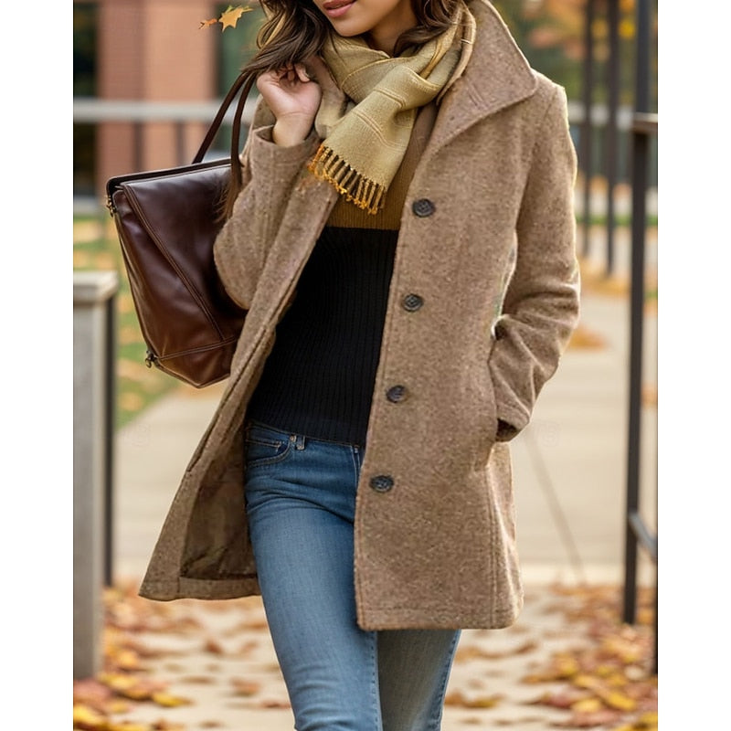 Felicity | Refined Turndown-Collar Coat