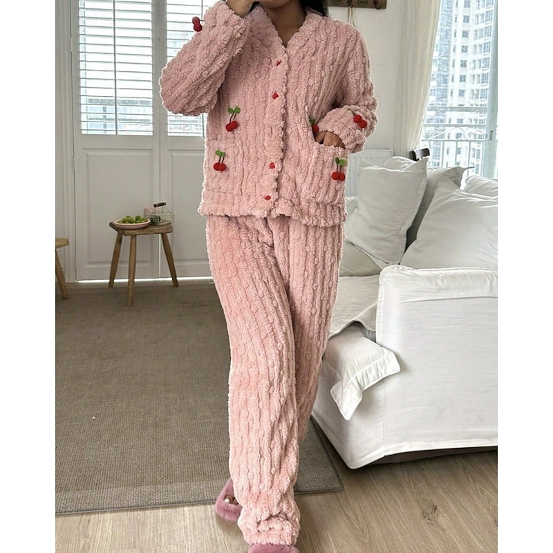 Annette | Cozy Cherry Two-Piece Set