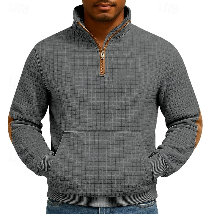Grady | Textured Quarter-Zip Pullover