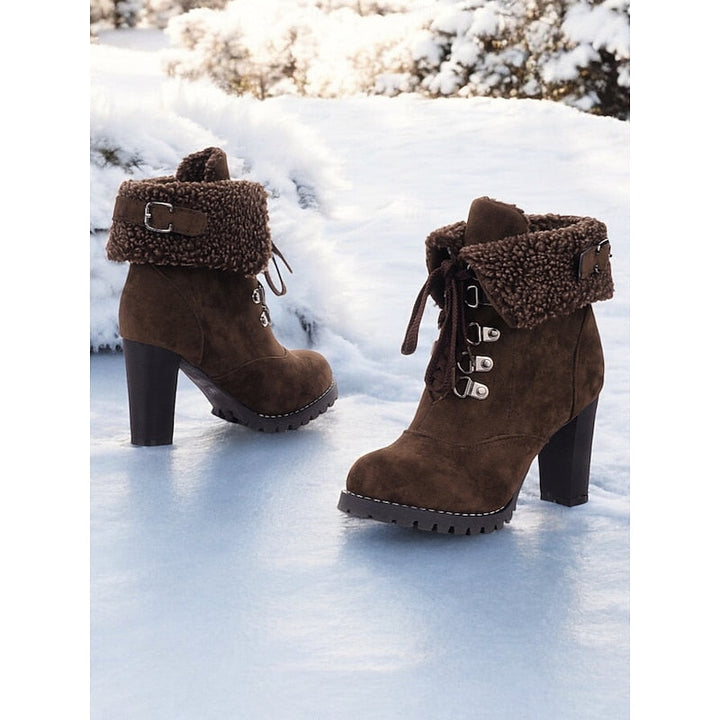 Heidi | Cozy Lace-Up Heeled Winter Boots