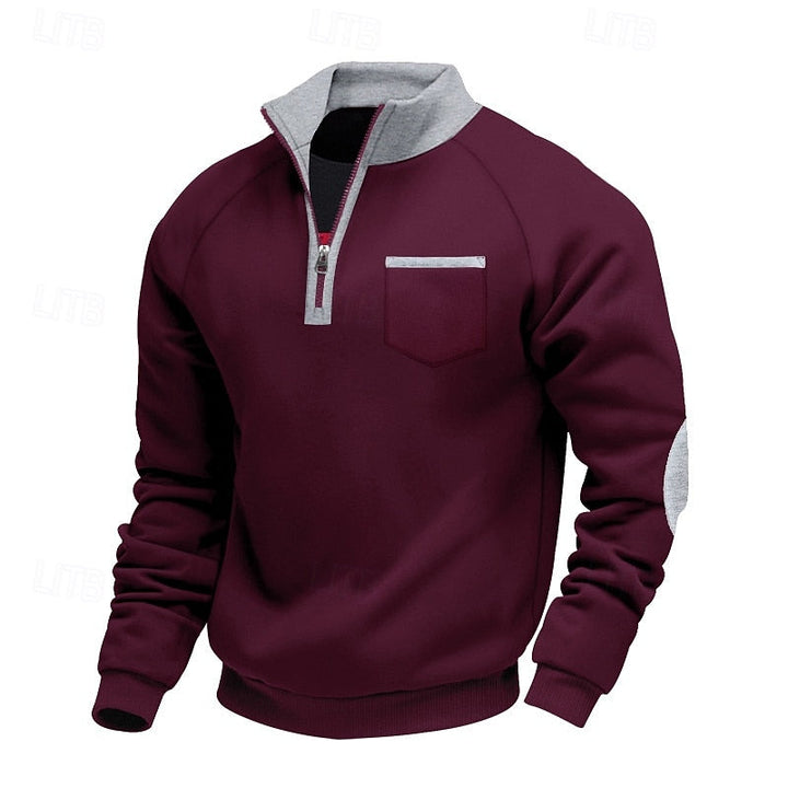 Hollis | Quarter-Zip Colour-Block Pullover