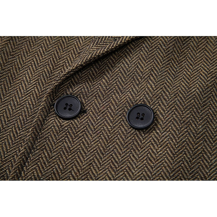 Rupert | Double-Breasted Herringbone Vest