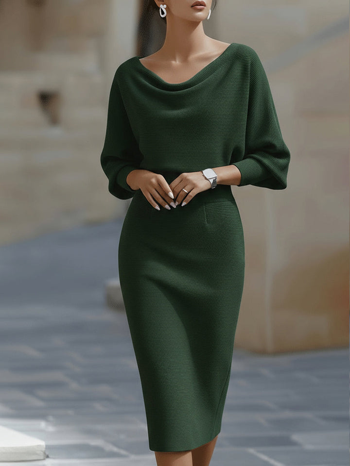 Zadie | Elegant Round Neck Midi Dress