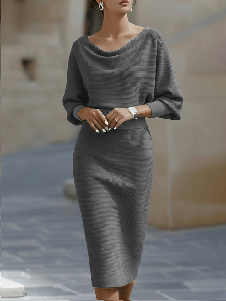 Zadie | Elegant Round Neck Midi Dress