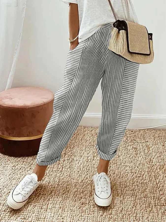 Kylie | Relaxed Striped Summer Pants