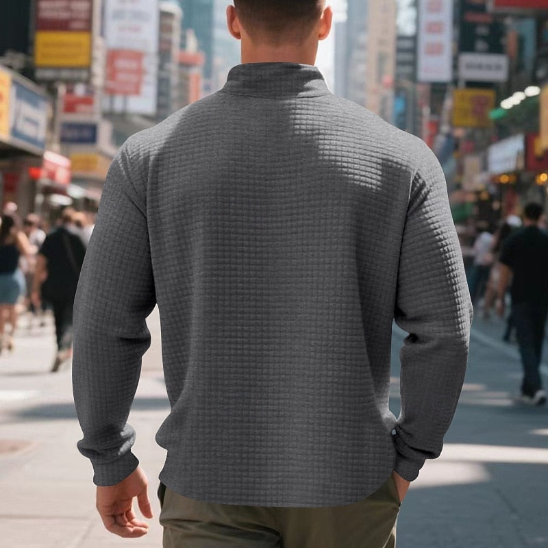 Rylan | Quarter-Zip Waffle-Textured Sweater