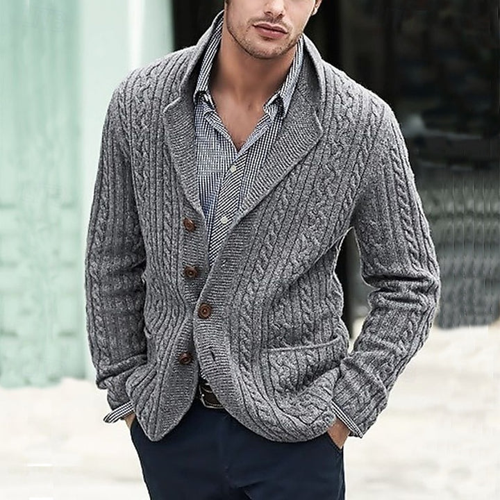 Hugo | Cable-Knit Button-Up Cardigan