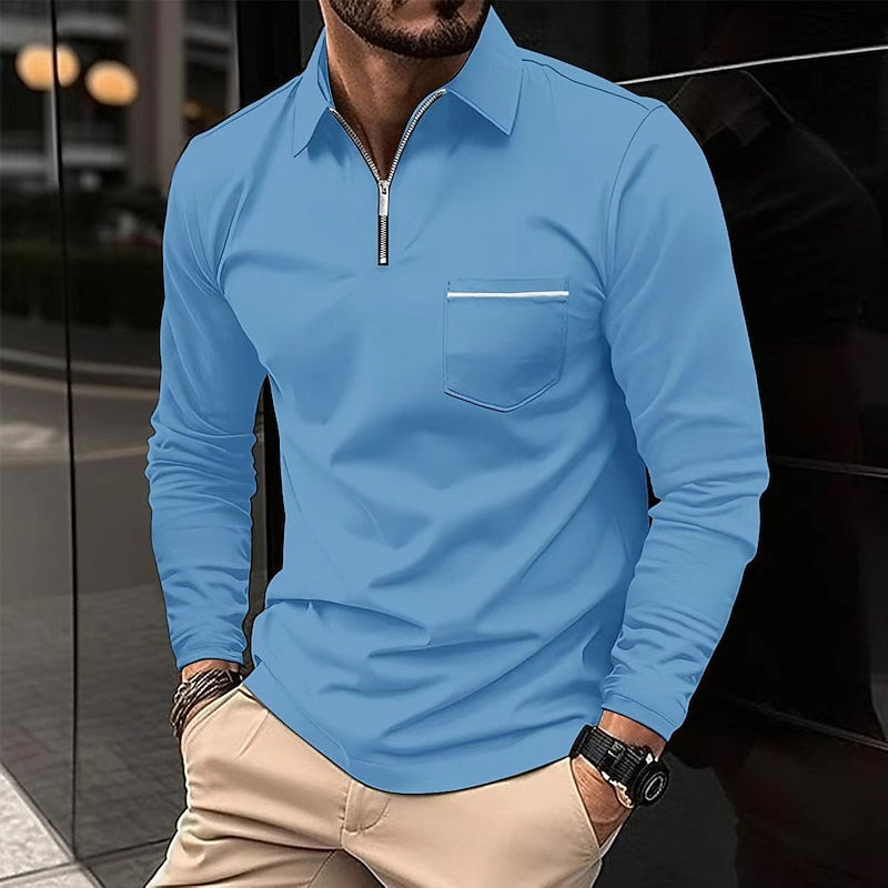Maddox | Refined Quarter-Zip Polo Shirt