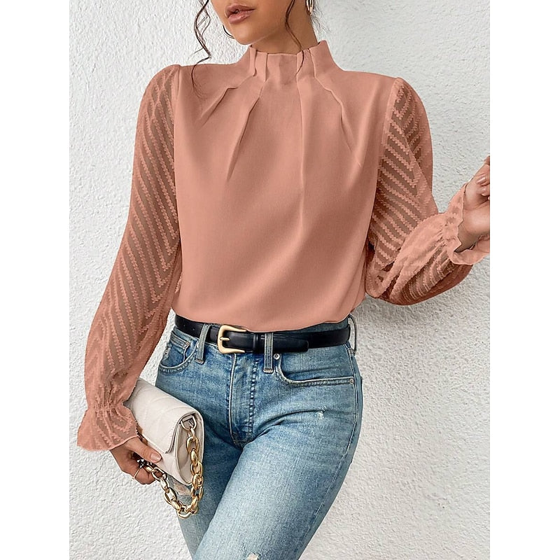 Odette | Elegant High-Neck Blouse