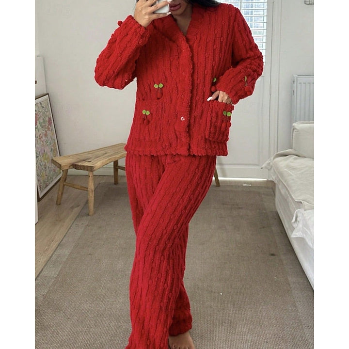 Annette | Cozy Cherry Two-Piece Set