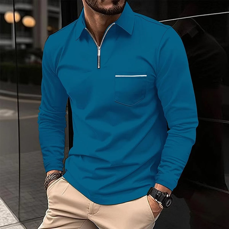 Maddox | Refined Quarter-Zip Polo Shirt
