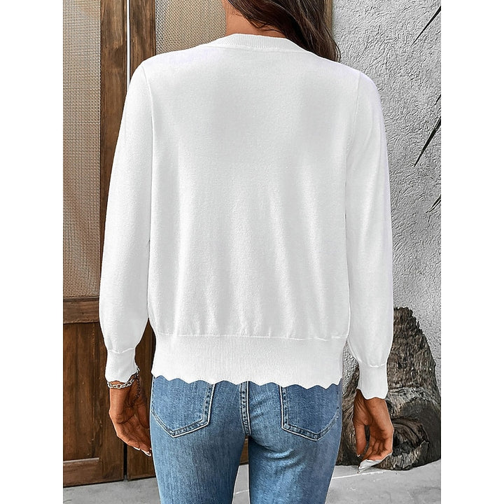 Sloane | Scalloped-Edge Button Cardigan