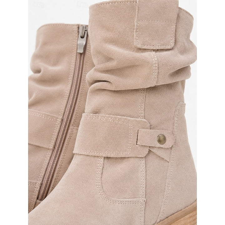 Marlene | Slouchy Buckle Ankle Boots