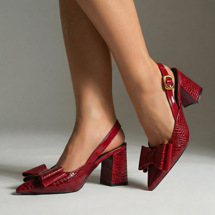 Davina | Stylish Pointed Ribbon Heels