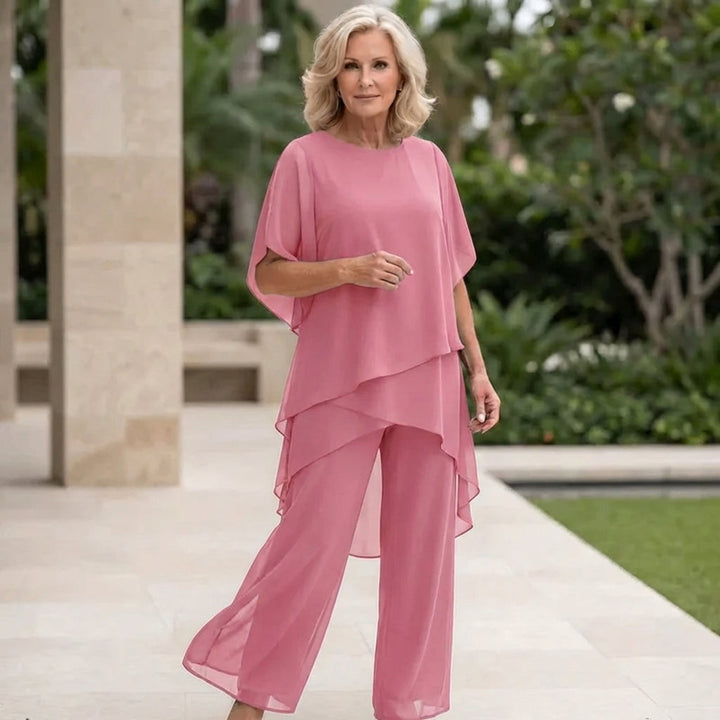 Valeria | Elegant Draped Palazzo Pants Set