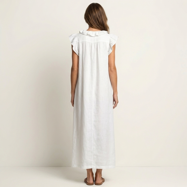 Bridget | Ruffled V-Neck Maxi Dress