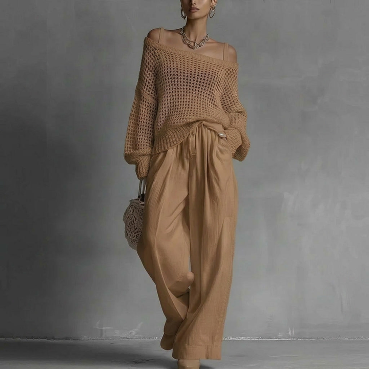 Odette | Relaxed Open-Weave Two-Piece Set