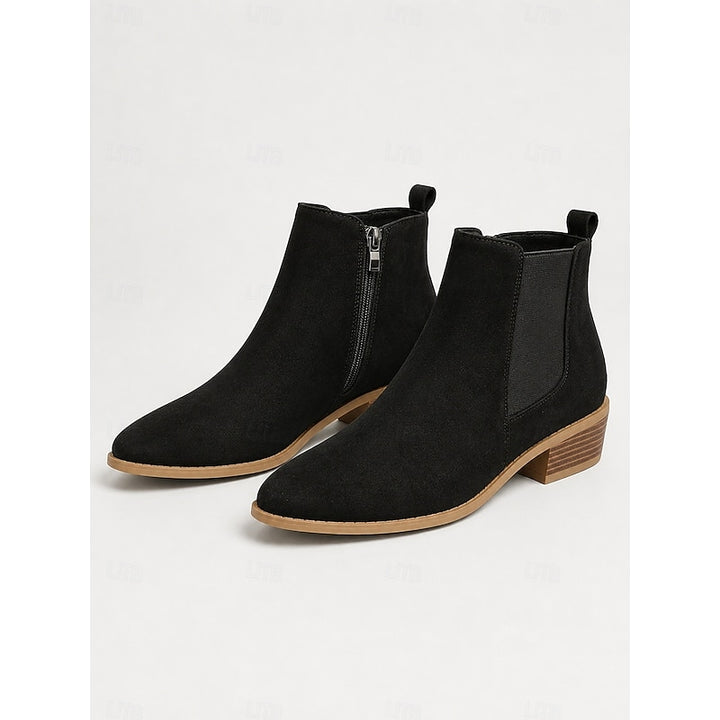 Faye | Pointed-Toe Block Heel Ankle Boots